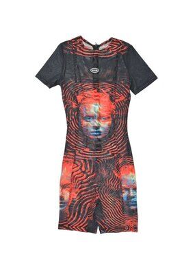 HAUS of Paris The Wave Function Playsuit in Multi